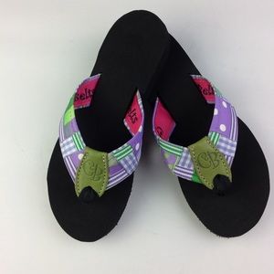 Candi Belts “Gum Drop” interwoven ribbon sandals